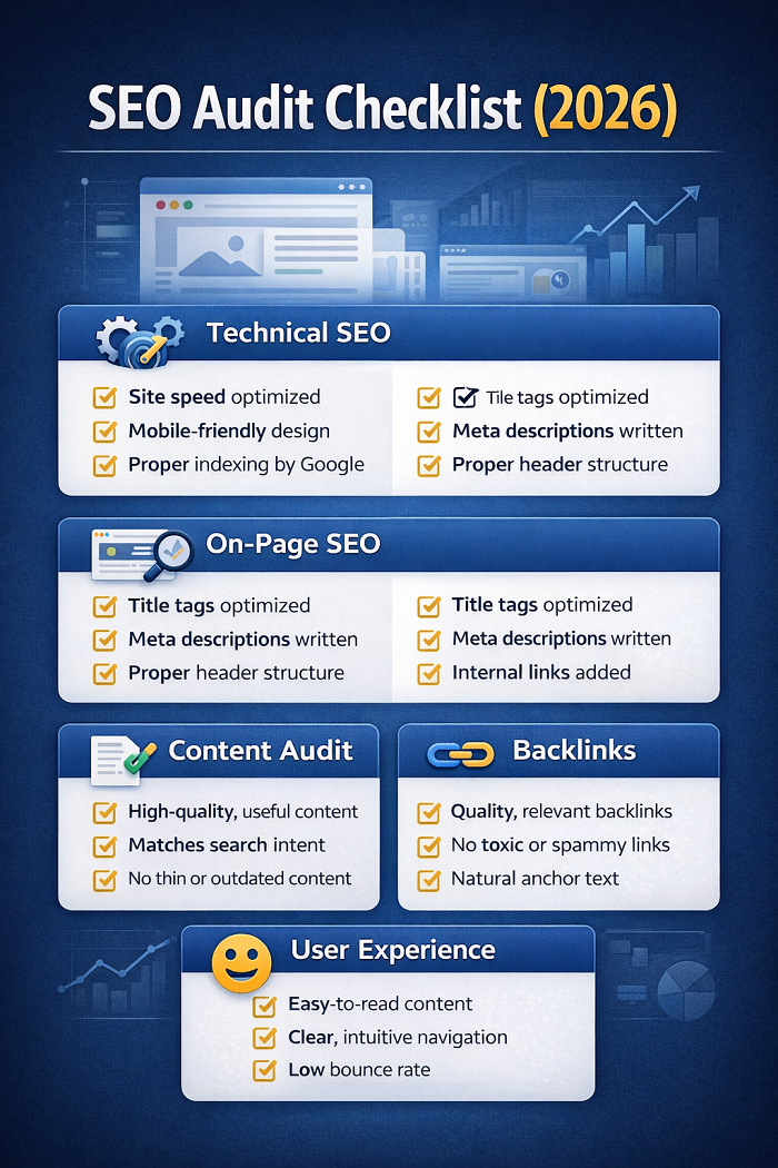 SEO Audit checklist 2026
