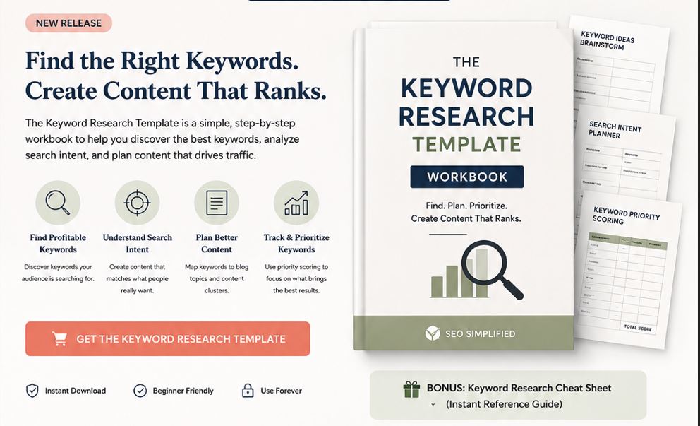 Keyword research template